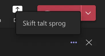 Skift sprog på din transskribering