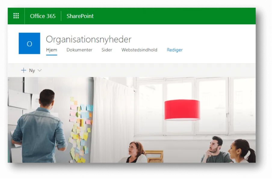 Find de websted, hvor du gerne vil oprette et nyhedssted. 