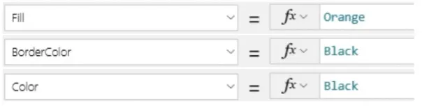 Hvis vi klikker på den dropdown, der fremgår i property-boksen, får vi nu flere properties at vælge imellem.