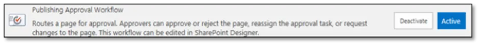 Publishing Approval Workflow til at arbejde med SharePoint Workflow.