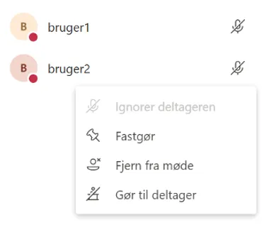 Man kan ignorere deltagerne eller slukke for deres telefoner.