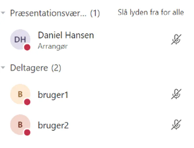 Møde deltagerne ser nu således ud.