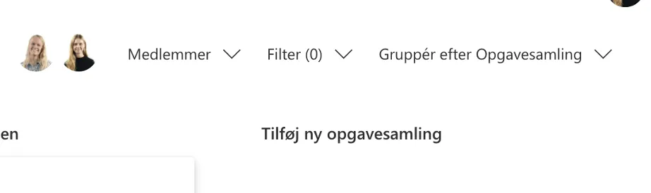 Du kan tilføje en ny opgave samling ved at trykke på "tilføj en ny opgavesamling".