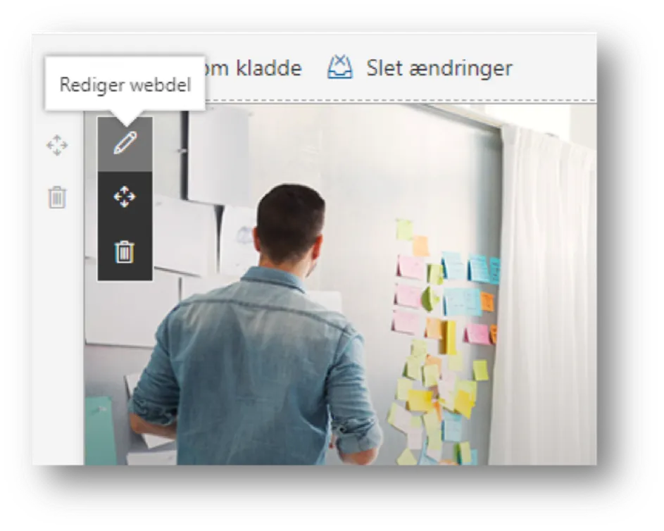 Klik på den lille blyant for at redigere.