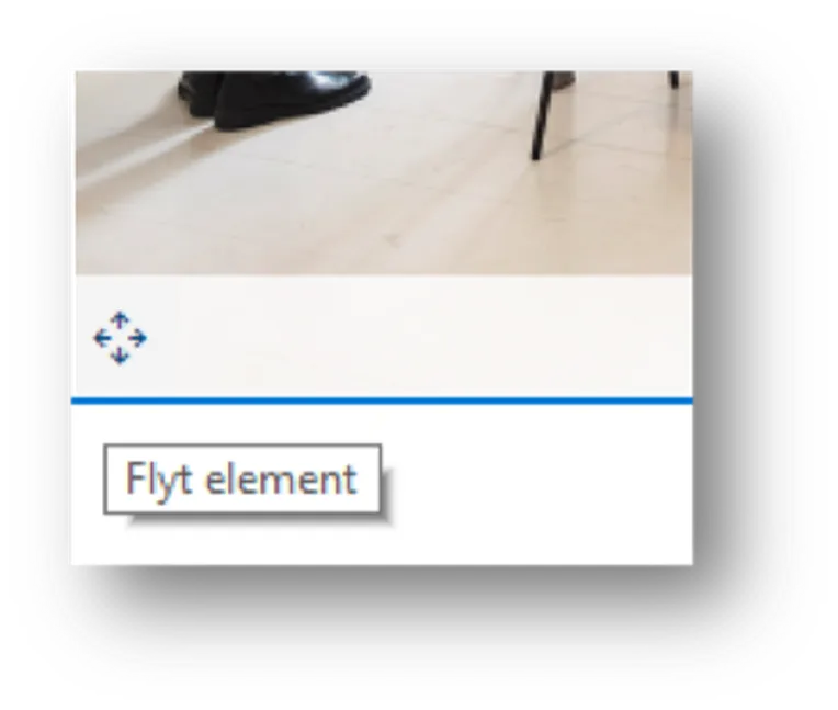 Flyt elementer på din SharePoint webdel. 