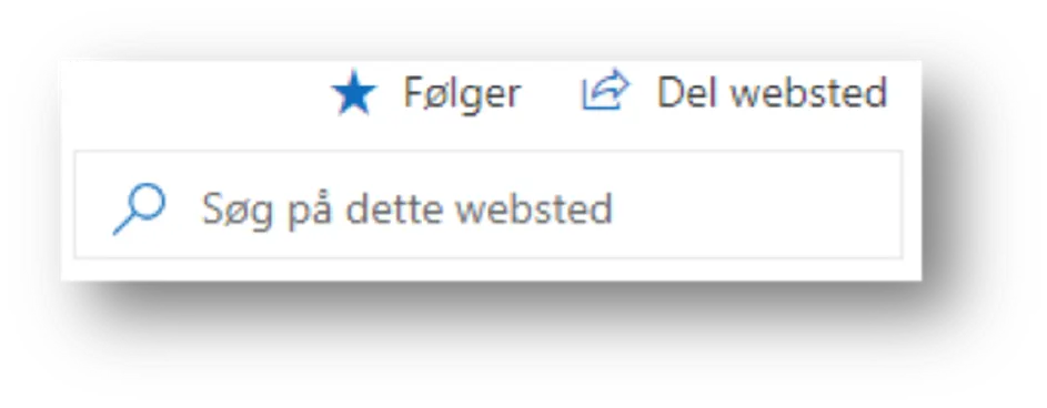 Den lille stjerne der indikere, at du følger dit websted.