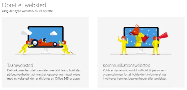 Klik på kommunikationswebsted.