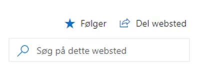 Den lille stjerne indikere at du følger indholdet. 